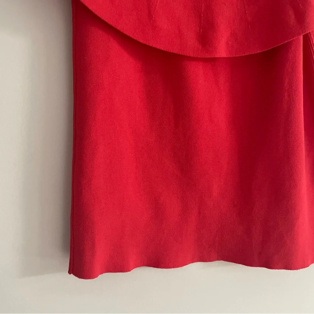 Women’s Red Ruffle Neck Top - Picture 3 of 8